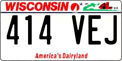 WI license plate 414VEJ