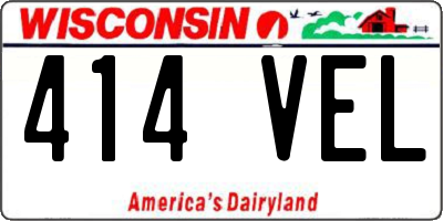WI license plate 414VEL