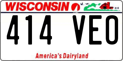 WI license plate 414VEO