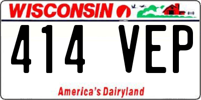 WI license plate 414VEP