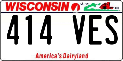 WI license plate 414VES