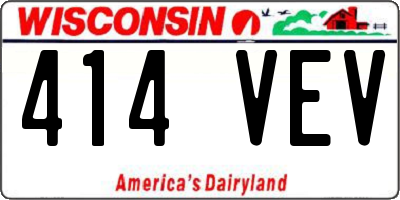 WI license plate 414VEV
