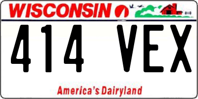 WI license plate 414VEX