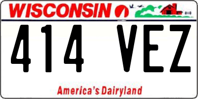 WI license plate 414VEZ
