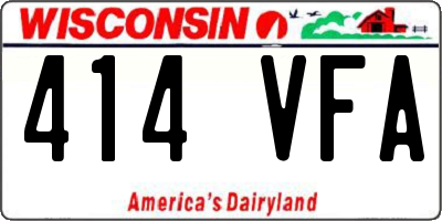 WI license plate 414VFA