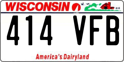 WI license plate 414VFB