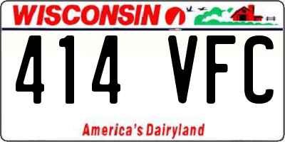 WI license plate 414VFC