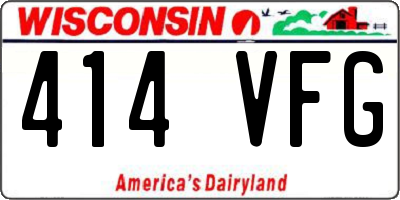 WI license plate 414VFG