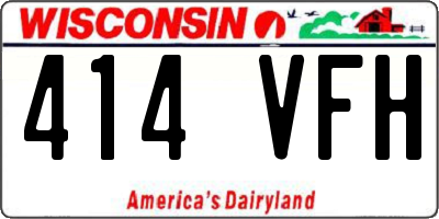 WI license plate 414VFH