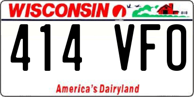 WI license plate 414VFO