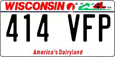WI license plate 414VFP