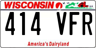 WI license plate 414VFR