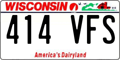 WI license plate 414VFS