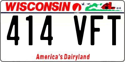 WI license plate 414VFT
