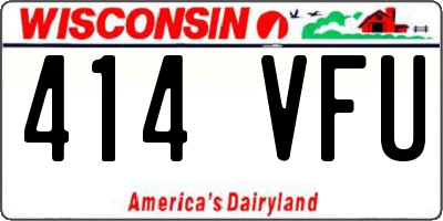 WI license plate 414VFU