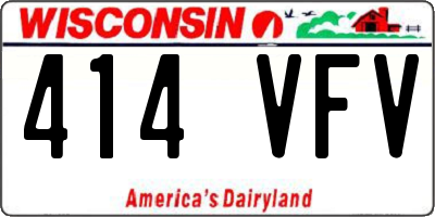 WI license plate 414VFV