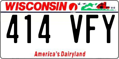 WI license plate 414VFY