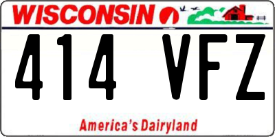 WI license plate 414VFZ