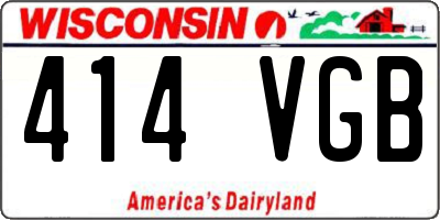 WI license plate 414VGB