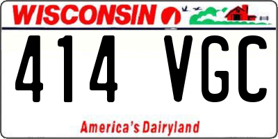 WI license plate 414VGC