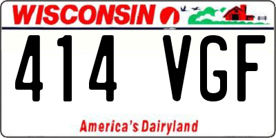 WI license plate 414VGF