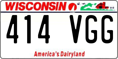 WI license plate 414VGG