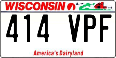 WI license plate 414VPF