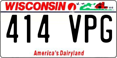 WI license plate 414VPG