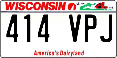 WI license plate 414VPJ