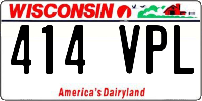 WI license plate 414VPL