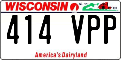 WI license plate 414VPP