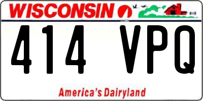 WI license plate 414VPQ