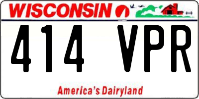 WI license plate 414VPR