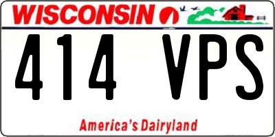 WI license plate 414VPS