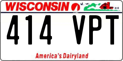 WI license plate 414VPT