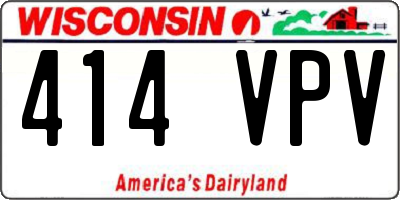 WI license plate 414VPV