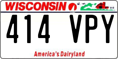 WI license plate 414VPY