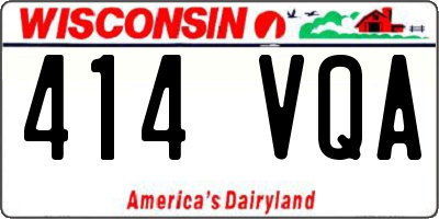 WI license plate 414VQA