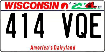 WI license plate 414VQE