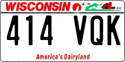 WI license plate 414VQK