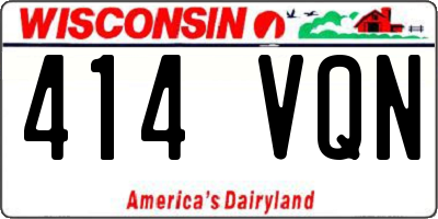 WI license plate 414VQN