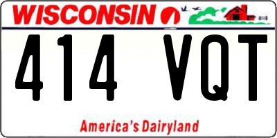 WI license plate 414VQT
