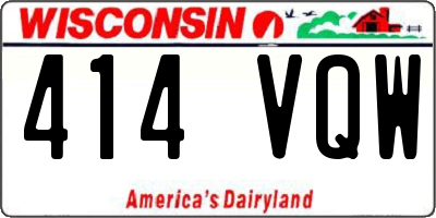 WI license plate 414VQW