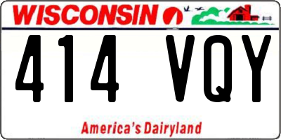 WI license plate 414VQY