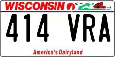 WI license plate 414VRA