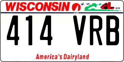 WI license plate 414VRB