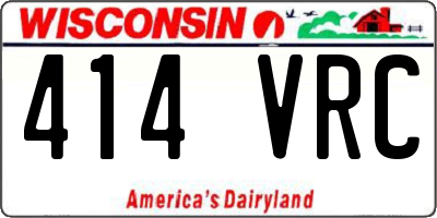 WI license plate 414VRC