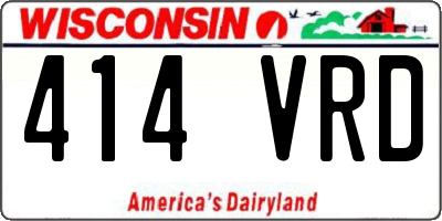 WI license plate 414VRD