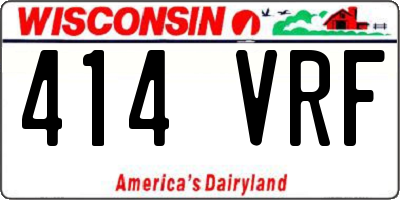 WI license plate 414VRF