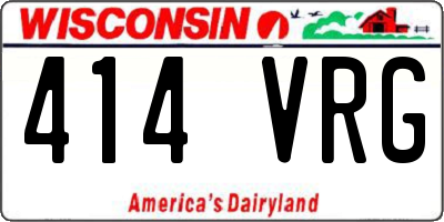WI license plate 414VRG